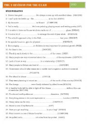 English Worksheet: WORD FORMATION-WORD PATTERNS-PHRASAL VERBS