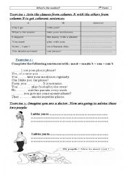 English Worksheet: Whats the matter?