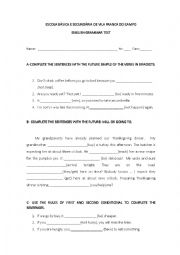 English Worksheet: Grammar worksheet