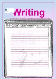 English Worksheet: 9th form test n1 part 3 (Writing)