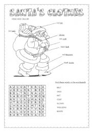 English Worksheet: Fun with Santa