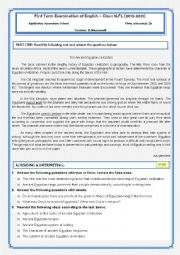 First Term Examination of English