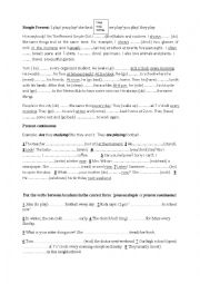 English Worksheet: present simple and continuous