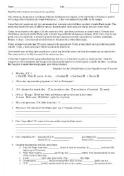 English Worksheet: test on segregation