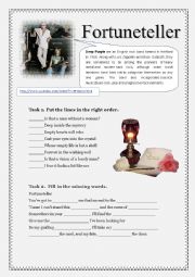 English Worksheet: Fortuneteller by Deep Purple