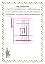 English Worksheet: Comparative Spiral