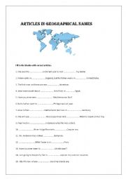 articles in geographical names