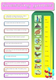 English Worksheet: riddles