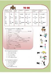 English Worksheet: To be