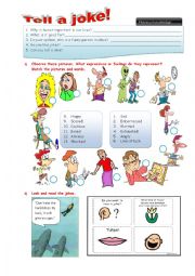 English Worksheet: Tell a joke