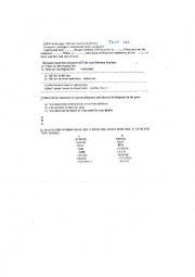 English Worksheet: test