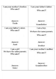 Family Question Cards