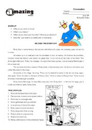 English Worksheet: Talking about Routine