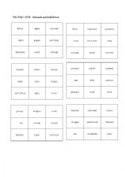 Gerunds and Infinitives (Tic-Tac-Toe)