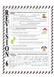 English Worksheet: REVISION 6 - INTER