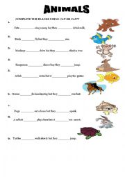 English Worksheet: CAN