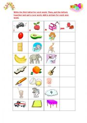 English Worksheet: ABC ACTIVITY