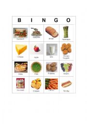 English Worksheet: bingo