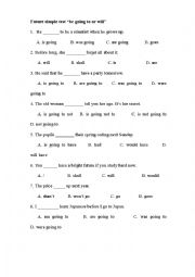 English Worksheet: Future simple Test