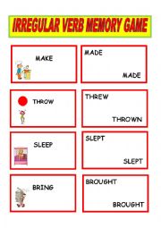 verb memory game