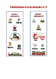 Christmas book marks 2/2