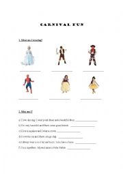 English Worksheet: Carnival Fun