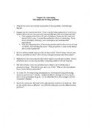 English Worksheet: advertising questions