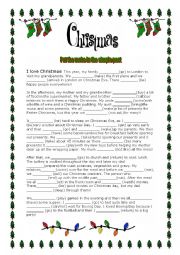 English Worksheet: A Christmas Story: Simple Past