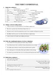 English Worksheet: The first conditional.