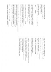 English Worksheet: colours of the wind