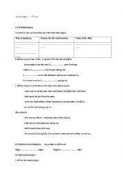 English Worksheet: test third form tunisian program