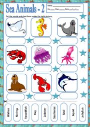 SEA ANIMALS 2 - MATCHING