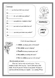 English Worksheet: Do,does /To be