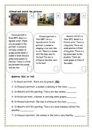 English Worksheet: famous artists