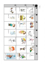 English Worksheet: game present continuous