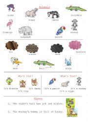 English Worksheet: Animals