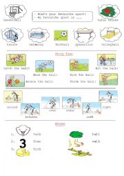 English Worksheet: sports