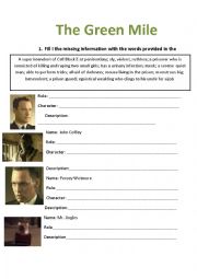 English Worksheet: The Green Mile