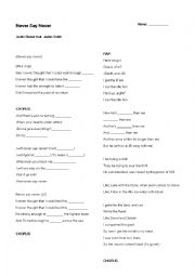 English Worksheet: song review