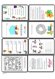 English Worksheet: Toys Mini Book