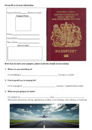 English Worksheet: Passport and Travel