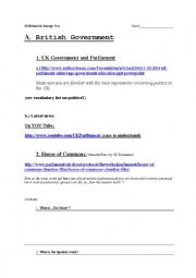 English Worksheet: Britain and Europe politics