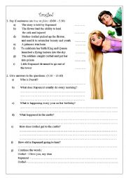 English Worksheet: Exercises for cartoon 