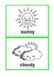 English Worksheet: Weather Flashcards