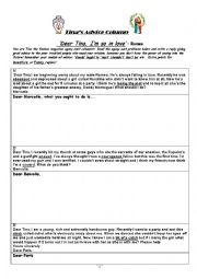 English Worksheet: Romeo and Juliet advice column