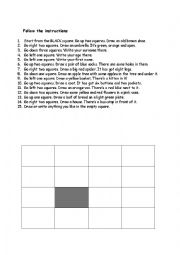 English Worksheet: drawing instruction