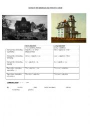 English Worksheet: HOUSE BY THE RAILROAD AND PSYCHO