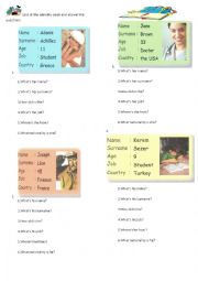 English Worksheet: idenditiycar