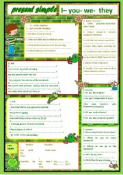 English Worksheet: simple present tense