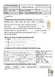 English Worksheet: end of term test 1 grade 7 tunisia 2013